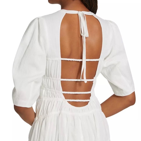 NWT - Moon River White Midi Dress, Open Back - Size L (LARGE) - Picture 4 of 7